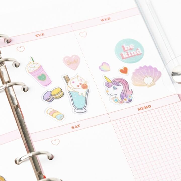 Miếng Dán Sticker ARTBOX Hàn Quốc Bằng PVC Hình Kem Bánh Ngọt Lấp Lánh