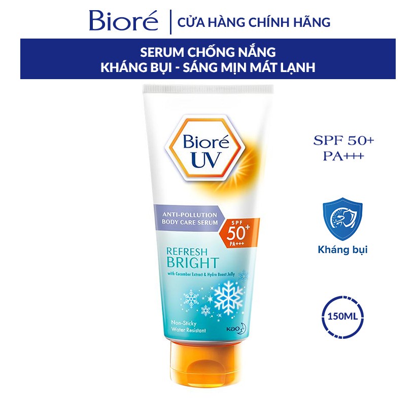 Serum Chống Nắng Dưỡng Thể Kháng Bụi - Sáng Mịn Mát Lạnh Biore 150ml