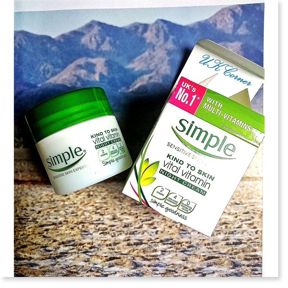 [Mã giảm giá mỹ phẩm chính hãng] Kem dưỡng ẩm phục hồi da đêm Simple Vitamin Night Cream 50 mL