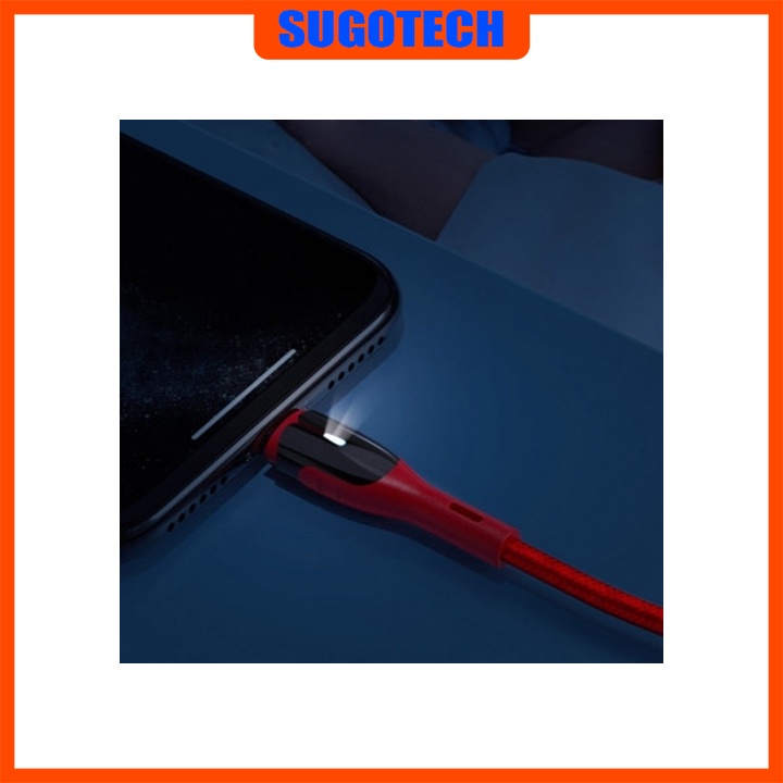 Cáp sạc nhanh có đèn báo 2.4A Hoco U89 cổng lightning cho iphone