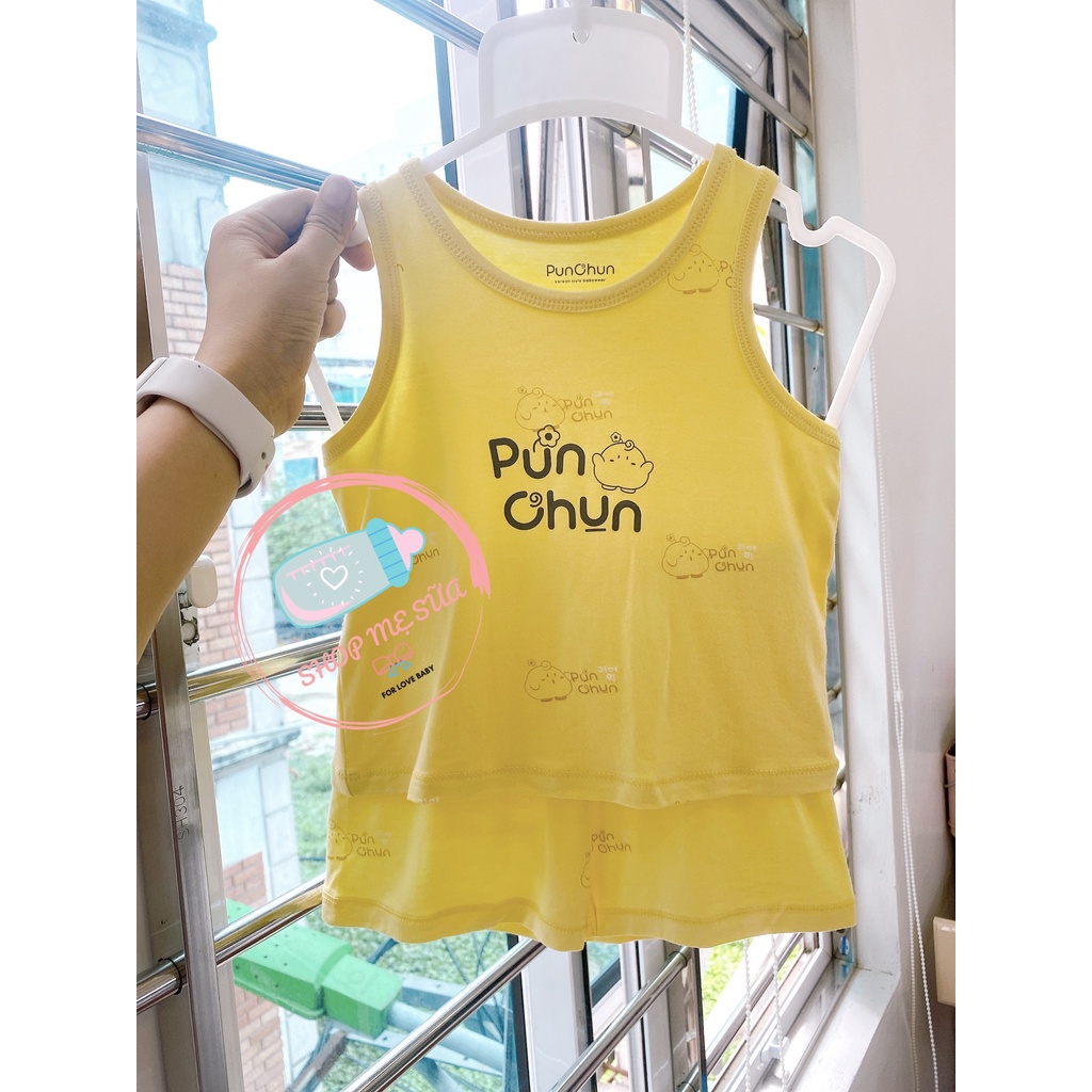 PUNCHUN Bộ Ba Lỗ Chất Liệu Cotton Cho Bé Dưới 5 Tuổi