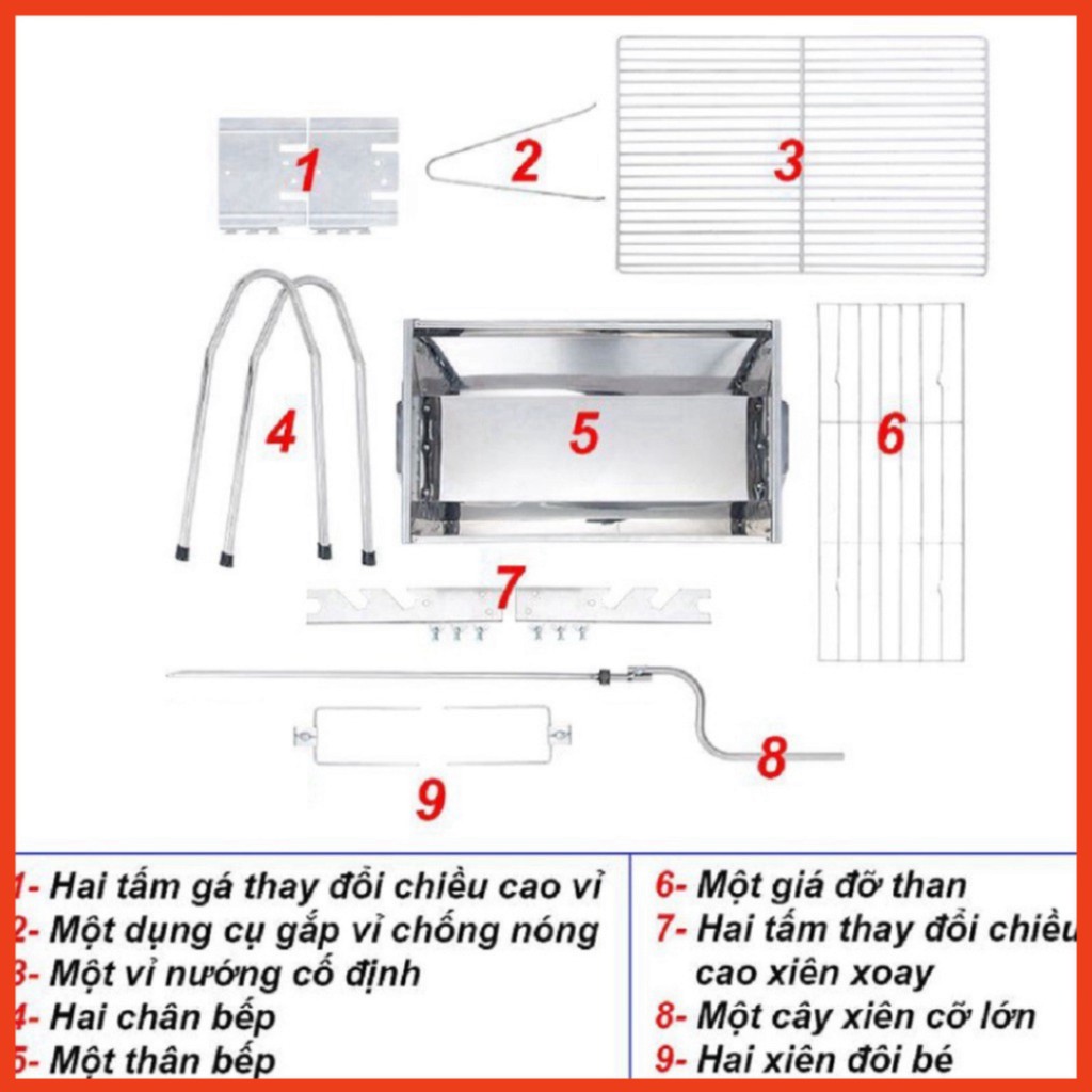 Bếp nướng than hoa ngoài trời 2 in 1 TopV DNM, lò nướng than hoa không khói, nướng thịt, nướng gà vịt