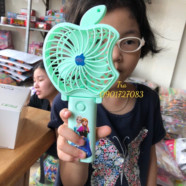 Quạt pin hình công chúa Elsa đáng yêu cực mát( cầm tay và để bàn)