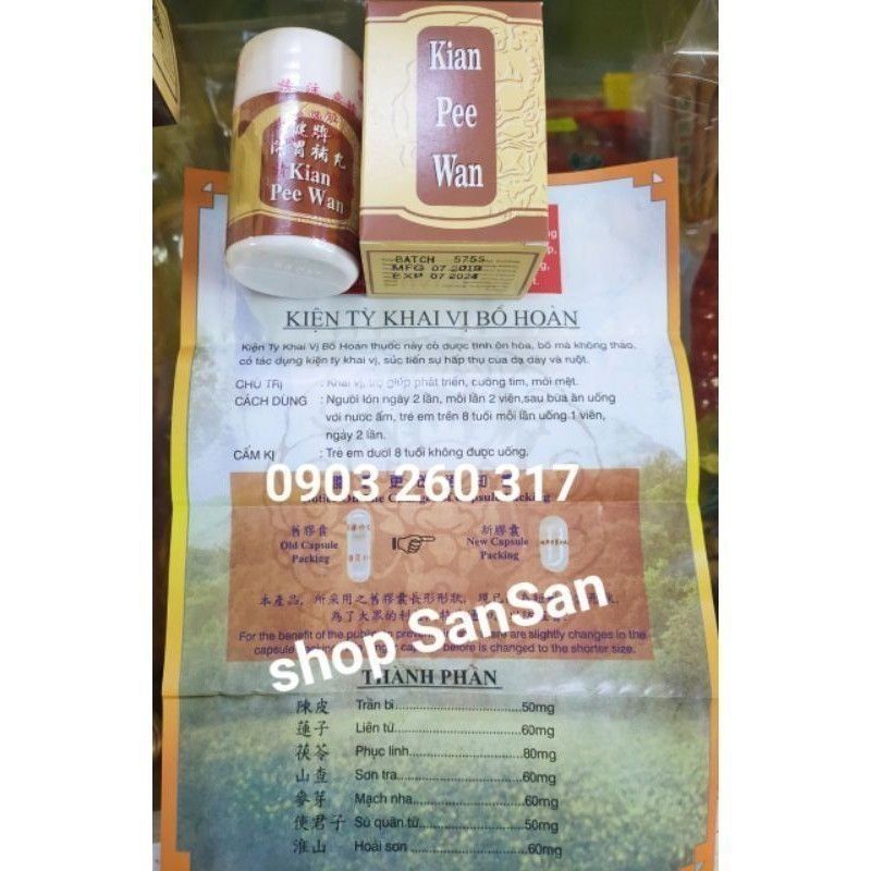 Kiện tỳ khai vị  Tăng cân cho người gầy