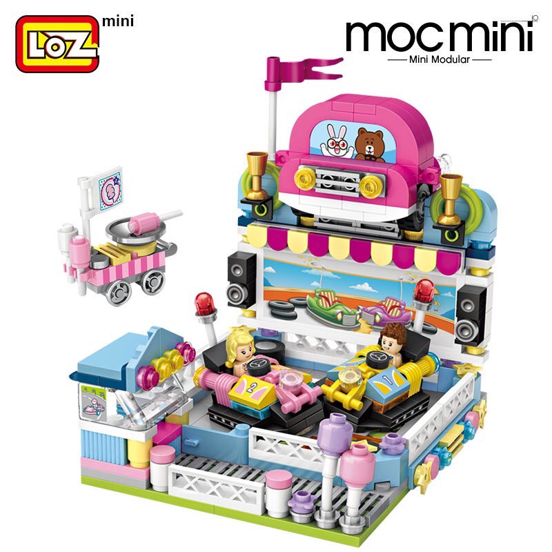 SUNNY Bộ Đồ Chơi Mini Dạng Xoay Công Viên Giải Nén Công Viên Cho Trẻ Em minecraft Building model