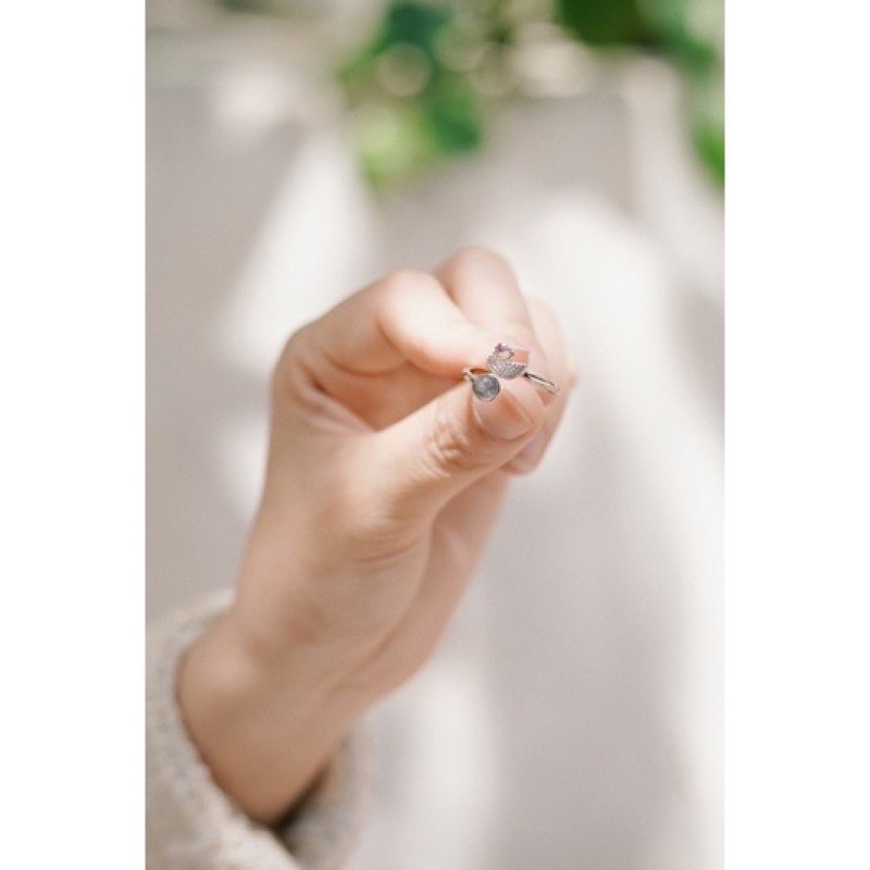 Nhẫn Cầu Duyên Thiên Nga Hắc Nguyệt Quang