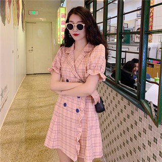 <ORDER QUẢNG CHÂU>Đầm Vest Nhúng Bèo Tay Cực Trẻ Trung Và Xinh Xắn (Kèm Hình Thật)