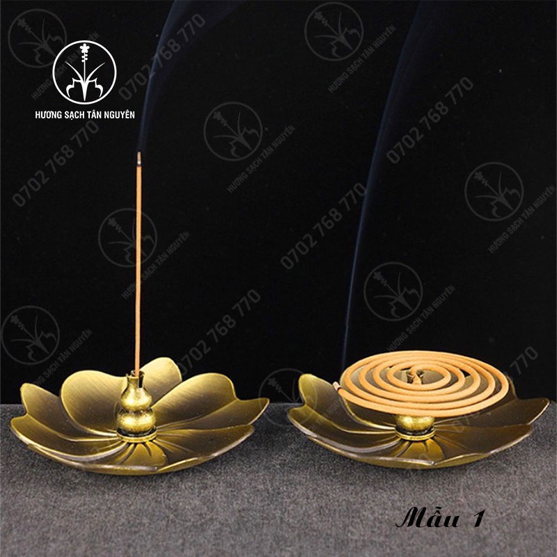 Đế cắm nhang Tân Nguyên, đĩa đựng hương vòng, nhang không tăm được làm bằng chất liệu hợp kim cao cấp