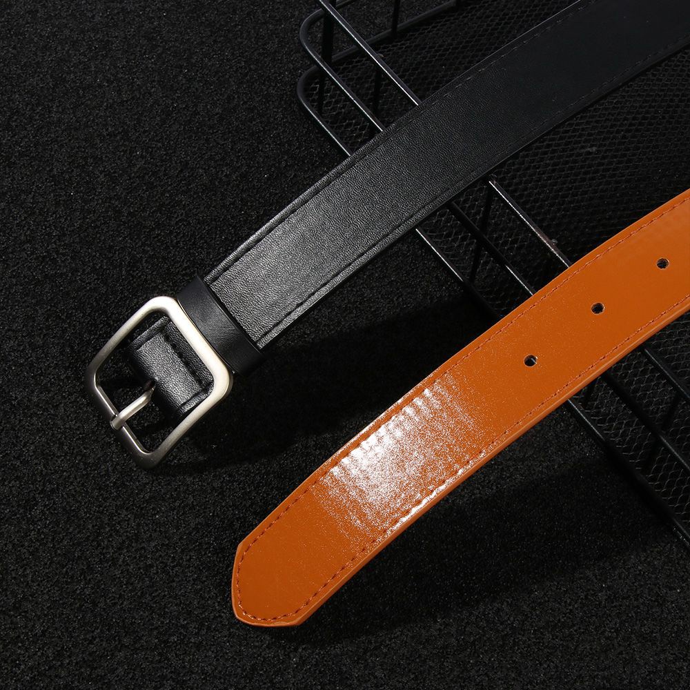 Okdeals Thắt Lưng Da PU Khóa Vuông Nhiều Màu Sắc Phong Cách Vintage Sang Trọng Dành Cho Nữ