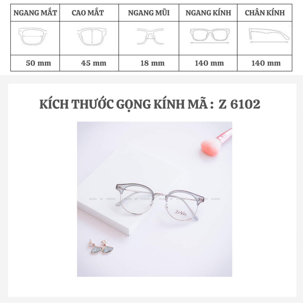[LẮP SẴN CẬN] Gọng kính cận nữ, gọng cận alio Z6102 | BigBuy360 - bigbuy360.vn