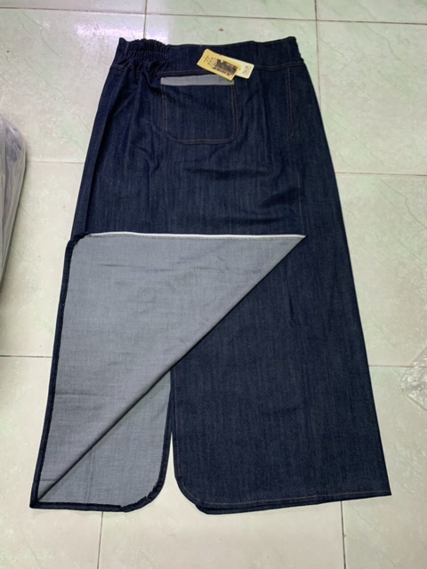 Váy chống nắng jean trơn D&amp;D dạng xẻ tà