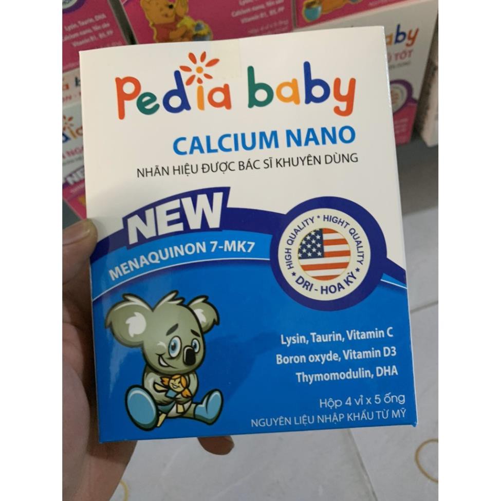 Pediababy Calcium nano bổ sung canxi, phát triển chiều cao, chống còi xương