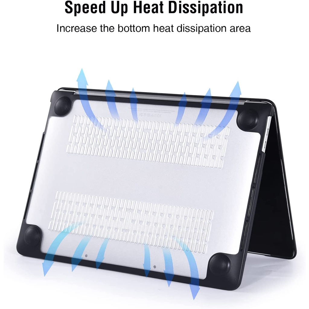 Ốp Toàn Bộ Ốp Điện Thoại TPU Mềm + PC Cứng Chống Dấu Vân Tay Cho MacBook Air M2 13.6 Pro 14.2 M1 Pro Air 13 "Pro 16 2023 A2780