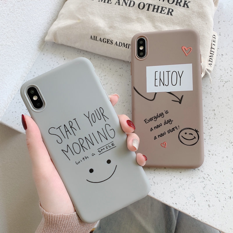 OPPO A5 A9 2020 A3s A5s A7 A39 A57 A83 F1s F1 F3 Plus F5/F5 Youth F9 Pro F11 Soft Breakfast Smiley Face Cut ExpressionCase