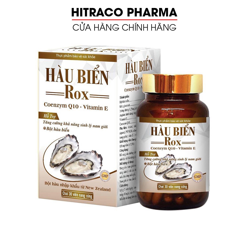 Tinh Chất Hàu Biển ROX  tăng cường sinh lý nam giới, bổ thận, tráng dương - Hộp 30 viên [Hàu Biển ROX Trắng]