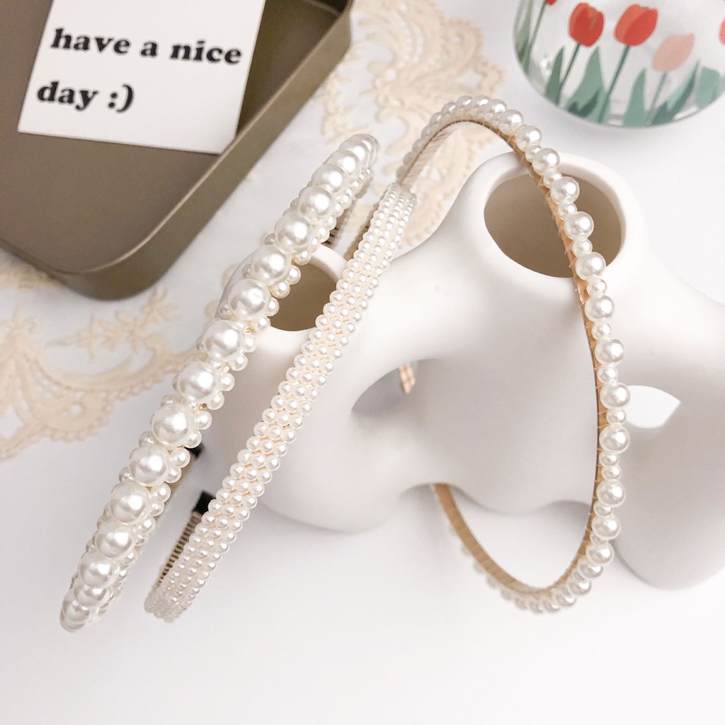 Băng đô cài tóc đính đá ngọc phong cách Hàn đơn giản DÈLLA ACCESSORIES 302