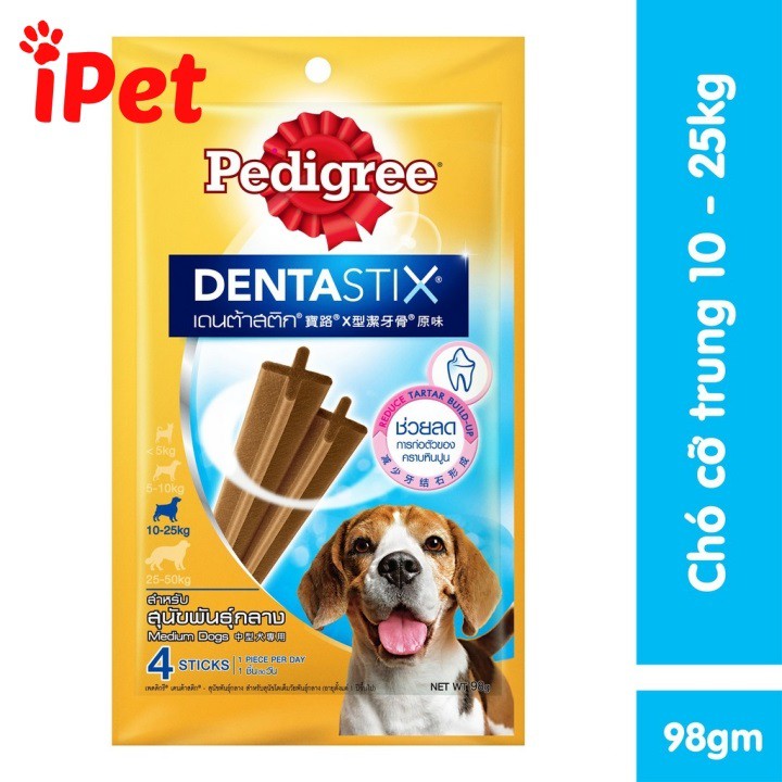 [Mã PETWOW giảm 8% đơn 250K] Bánh Xương Nhai Gặm Thưởng Cho Chó Pedigree Dentastix - iPet Shop
