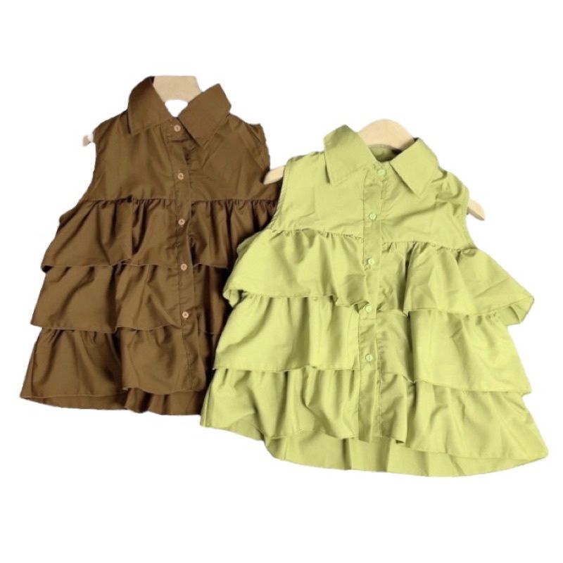 Áo sơ mi tầng sát nách babydoll duyên dáng ( tv2&amp;KX)