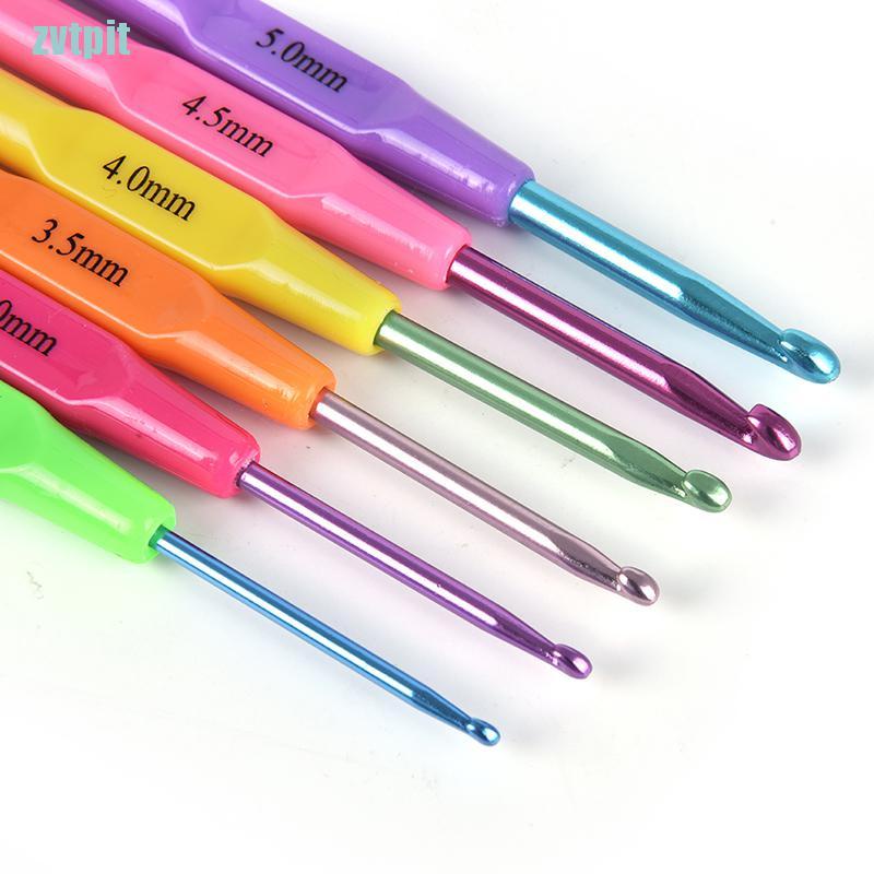Set 6 Kim Móc Len Bằng Nhôm Tay Cầm Nhựa Đa Năng Tiện Dụng