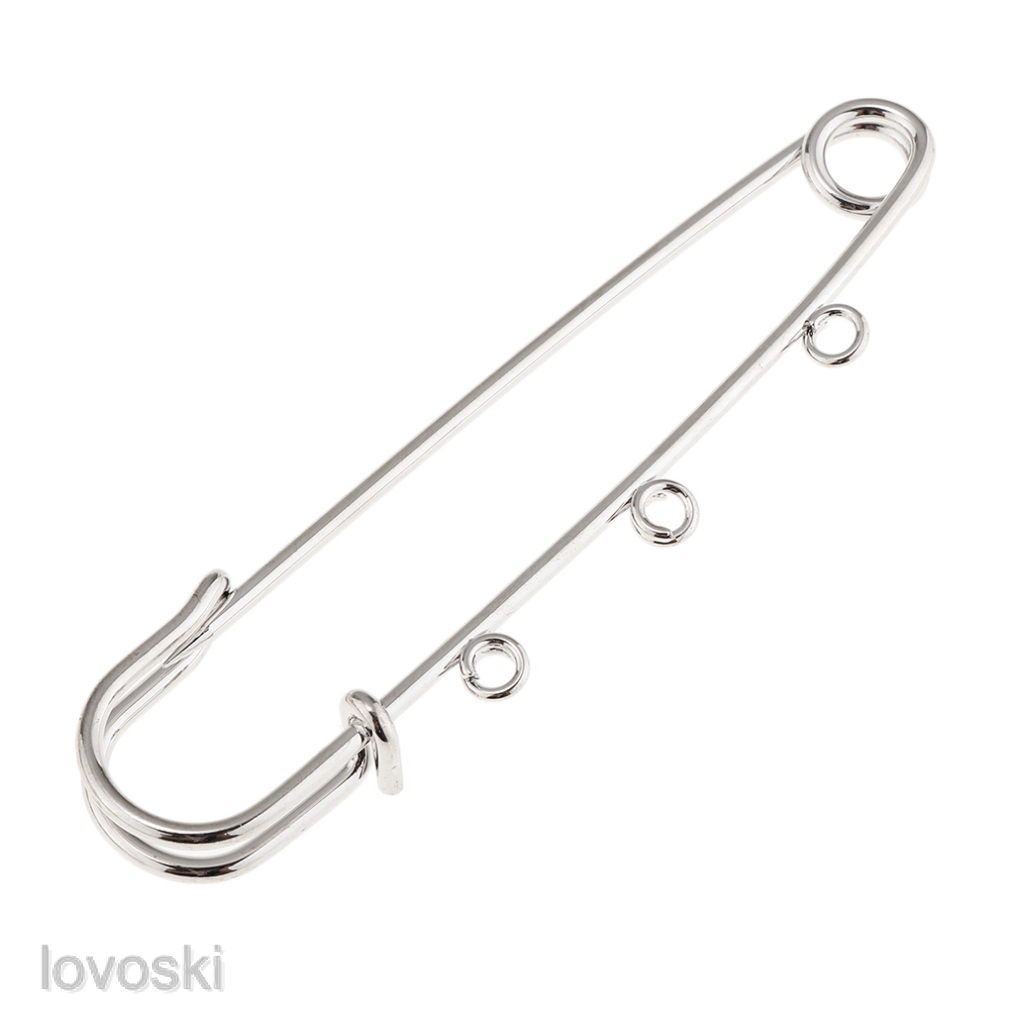 [Lovoski] Bộ 10 Ghim Cài Áo 3 Lỗ An Toàn Kích Thước 8x1.7cm