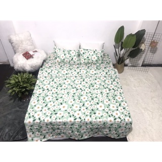Bộ chăn ga gối trần hè 5 món poly cotton mẫu mới
