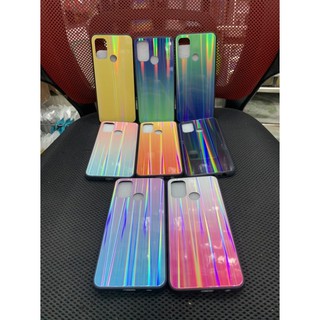 Ốp lưng oppo A53 viền dẻo lưng kính màu