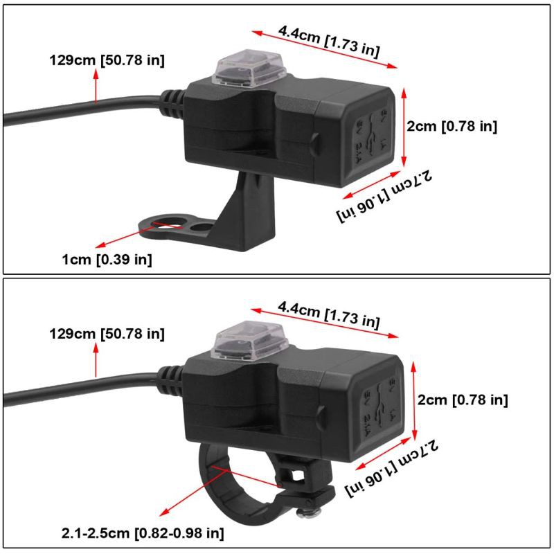 Bộ Sạc Điện Thoại Gắn Ghi Đông Xe Mô Tô 12v-24v