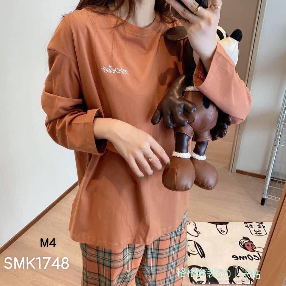 SMK1748- BỘ THUN SỮA MOTIE QUẦN KẺ