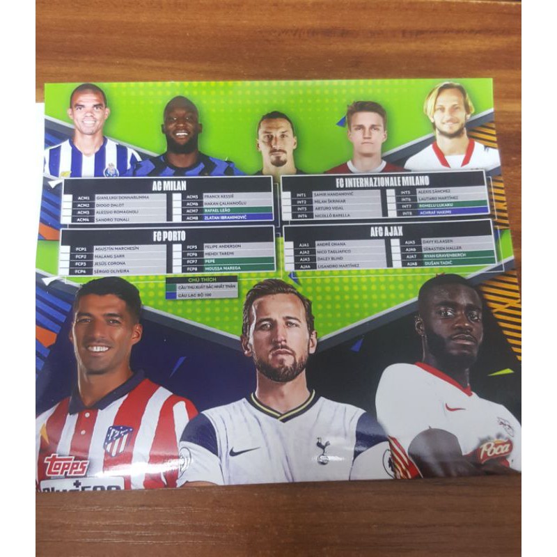 Trọn bộ album thẻ in Match Attax EXTRA 2020/2021 phiên bản Việt hoá