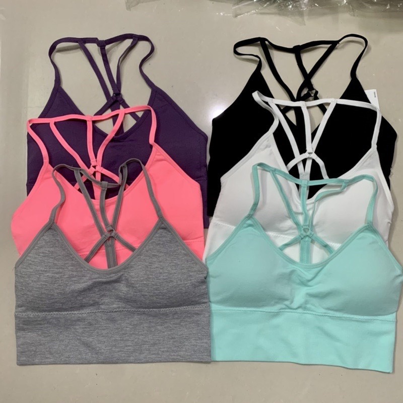 Áo Bra Tập Gym Yoga Nữ Hàng Xuất Dư F.2.1 &amp; DSG Đan Dây Chất Dệt Kim Co Giãn Tốt