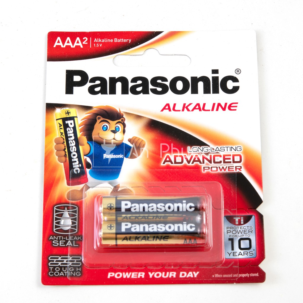 Pin tiểu đũa AAA Panasonic Alkaline LR03 (size nhỏ, vỉ 2 viên)