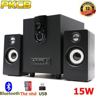 Loa Bluetooth Vi Tính dùng cho điện thoại, máy tính bảng, laptop, máy tính Cao cấp PKCB 3900 bộ 3 loa PF139