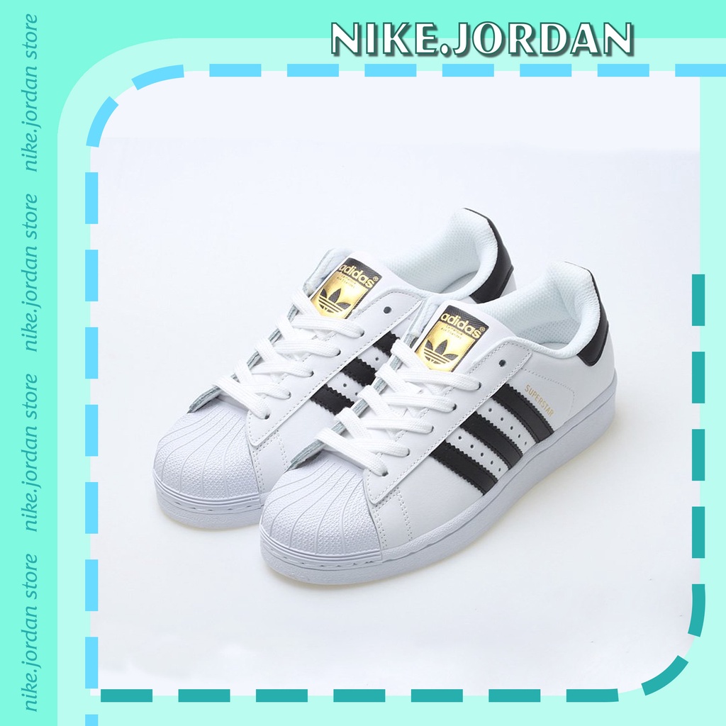 Giày Adidas Superstar hàng cao cấp nam nữ, Giày thể thao trắng sọc đen adidas bản đẹp full box bill