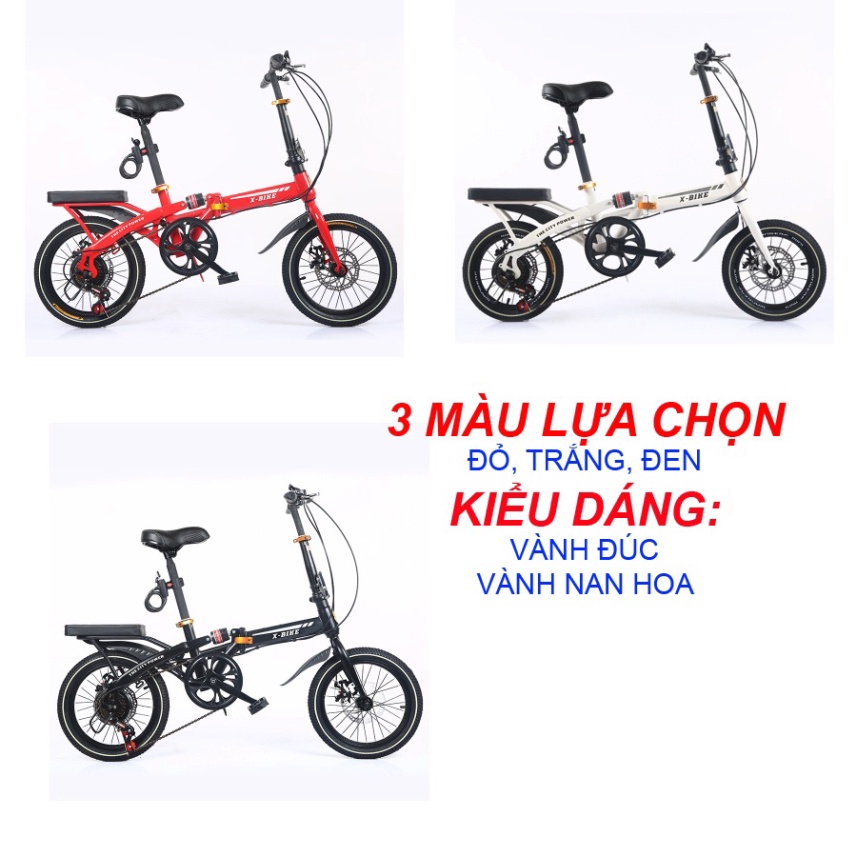 Xe đạp thể thao địa hình  mini trẻ em cao cấp gấp gọn điều chỉnh tốc độ vành đúc 20 inch X- Bik