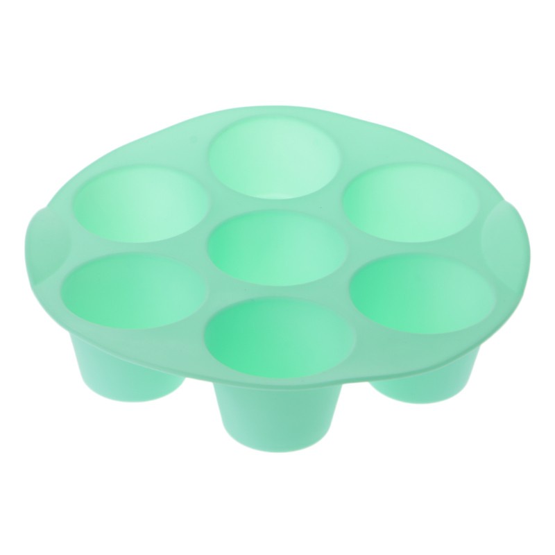 lucky* 7-Cup Round Silicone Cupcake Cake Mold Baking Chocolate Jelly Muffin Pan Mould