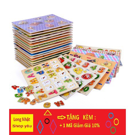 Đồ Chơi Xếp Hình 💖FREESHIP💖 Giảm 20K Khi Nhập [ DOCHOI20k]- Đồ Chơi Xếp Hình Có Núm