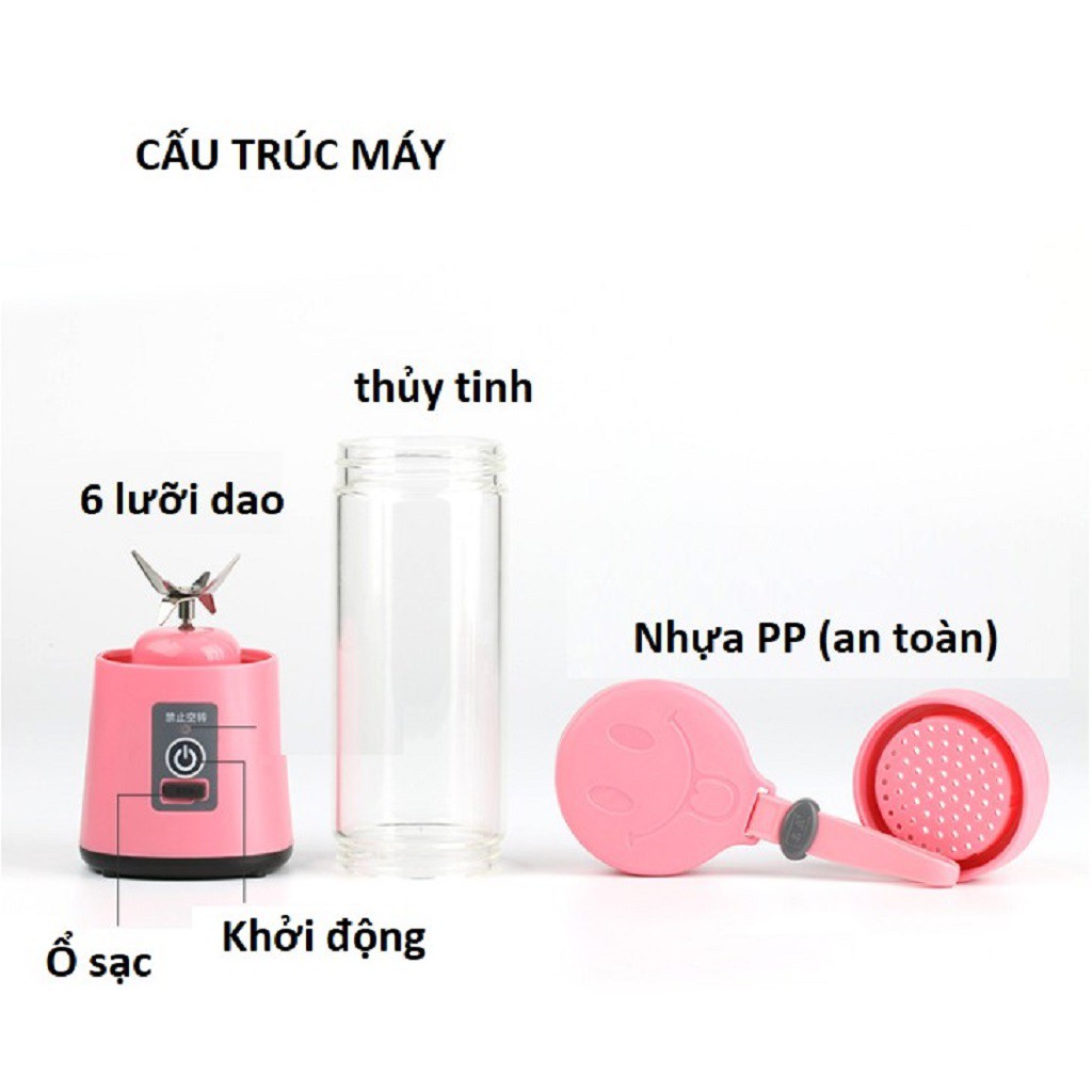 [ FREESHIP ] Máy xay sinh tố cầm tay mini di động⚡ - trái cây - sinh tố mini