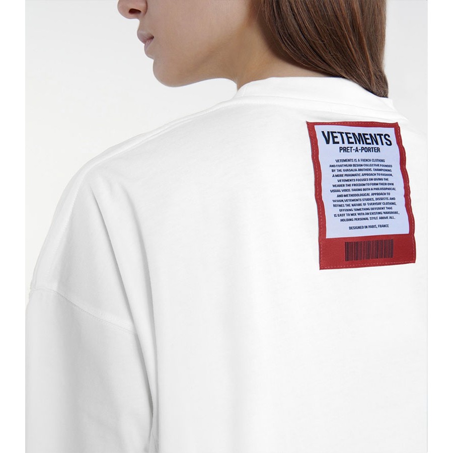 VETEMENTS new back patch English letters simple and loose all-match short-sleeved T-shirt