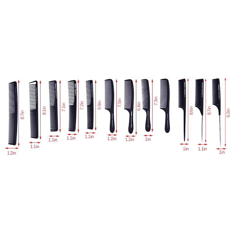 Lược Chải Tóc Bằng carbon Chống Tĩnh Điện 11 Kiểu Tùy Chọn
