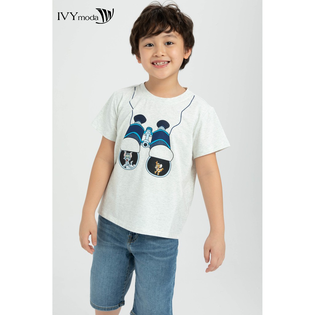 Áo thun ống nhòm bé trai IVY moda MS 57K1215