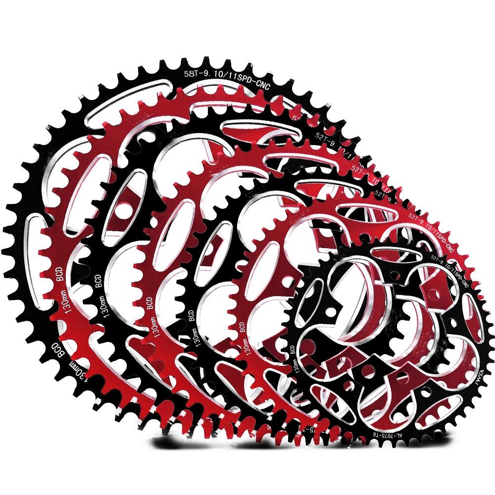 Bánh Răng Xích Bằng Hợp Kim Nhôm Siêu Nhẹ 50T 52T 54T 56T 58T 60T CNC Cho Xe Đạp