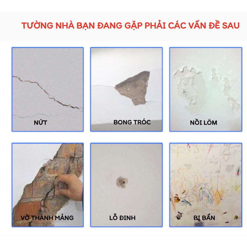 Keo Vá Vết Nứt Tường Nhà Cao Cấp Chống Nước Chống Mốc Siêu Rẻ