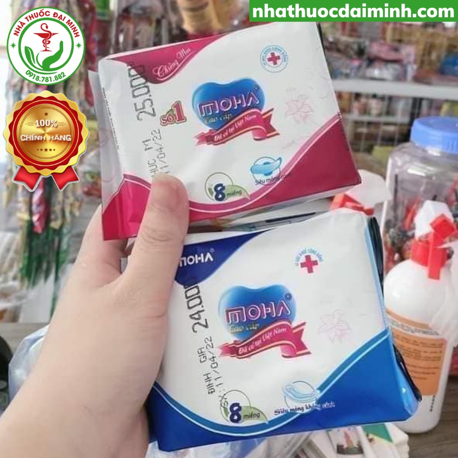 Băng Vệ Sinh Cao Cấp Moha Bịch 8 Miếng