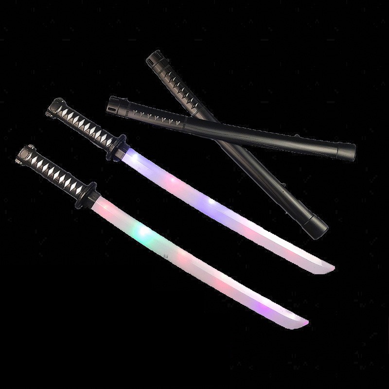 Kiếm nhựa đồ chơi katana trẻ em phát sáng phát nhạc có vỏ samurai