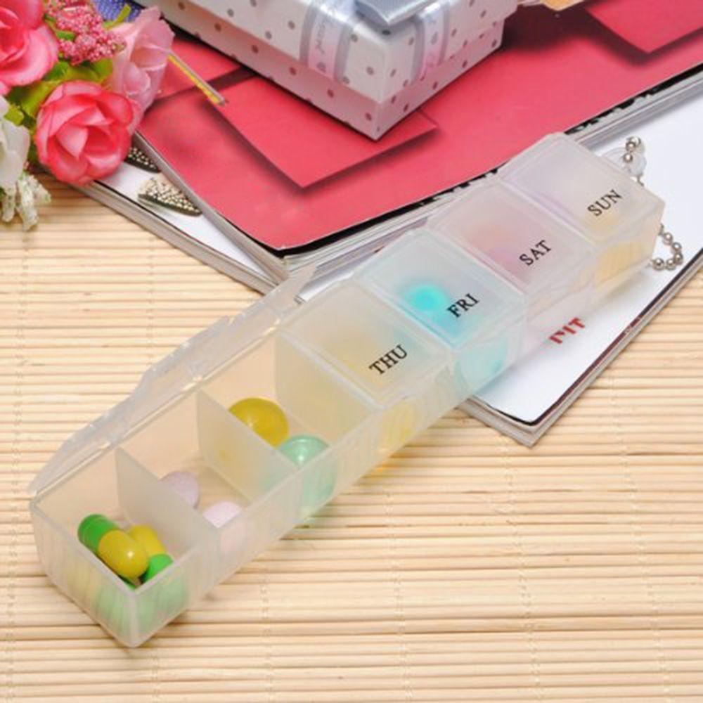 Hộp Đựng Thuốc Viên 7 Ngày Bằng Nhựa Màu Sắc Ngẫu Nhiên Tiện Dụng Ốp