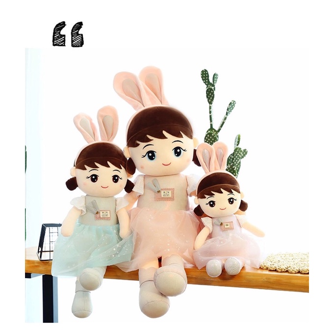 Gấu bông Búp bê thỏ xinh khích thước 45cm và 60cm