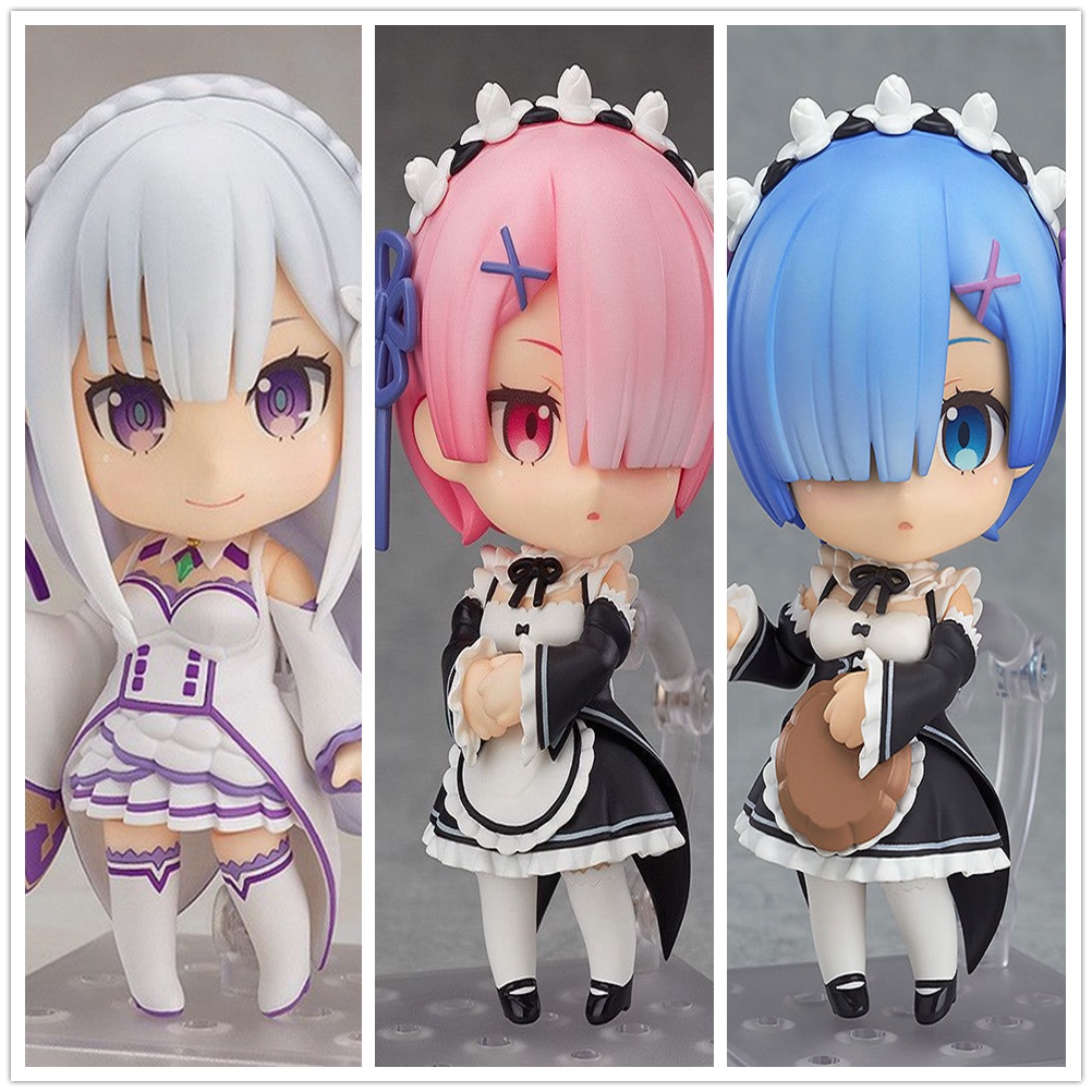 Mô Hình Nhân Vật Anime Re: Life In A Different World From Zero Nendoroid #732 Rem #732 Ram #Mô Hình Nhân Vật Emilia 751 Bằng PVC Chất Lượng Cao