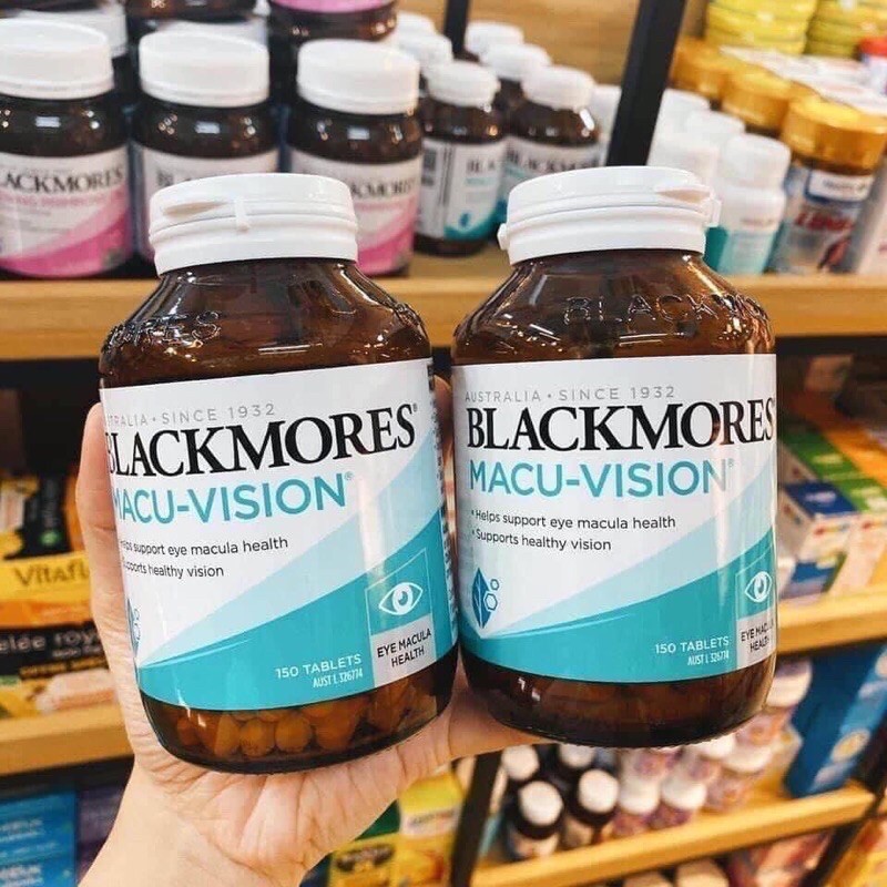 Bổ mắt Blackmores Macu Vision Úc giảm khô mắt, mỏi mắt 125 viên 150 viên | Thế Giới Skin Care