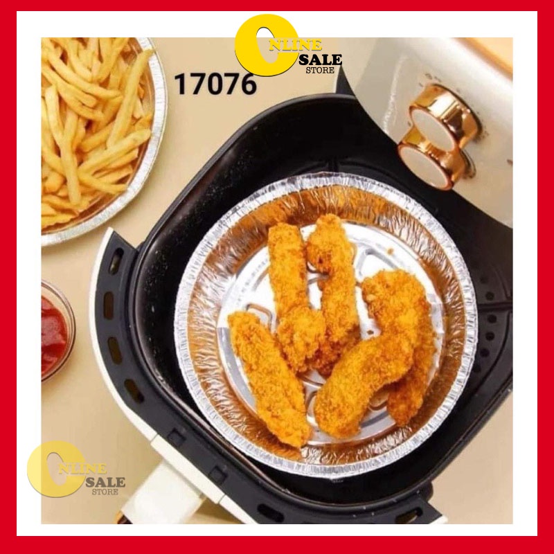 Combo 10 Khay Bát giấy bạc 17.5 x 3cm cm nướng bánh, thịt,đồ ăn bằng lò vi sóng hoặc lót nồi chiên không dầu