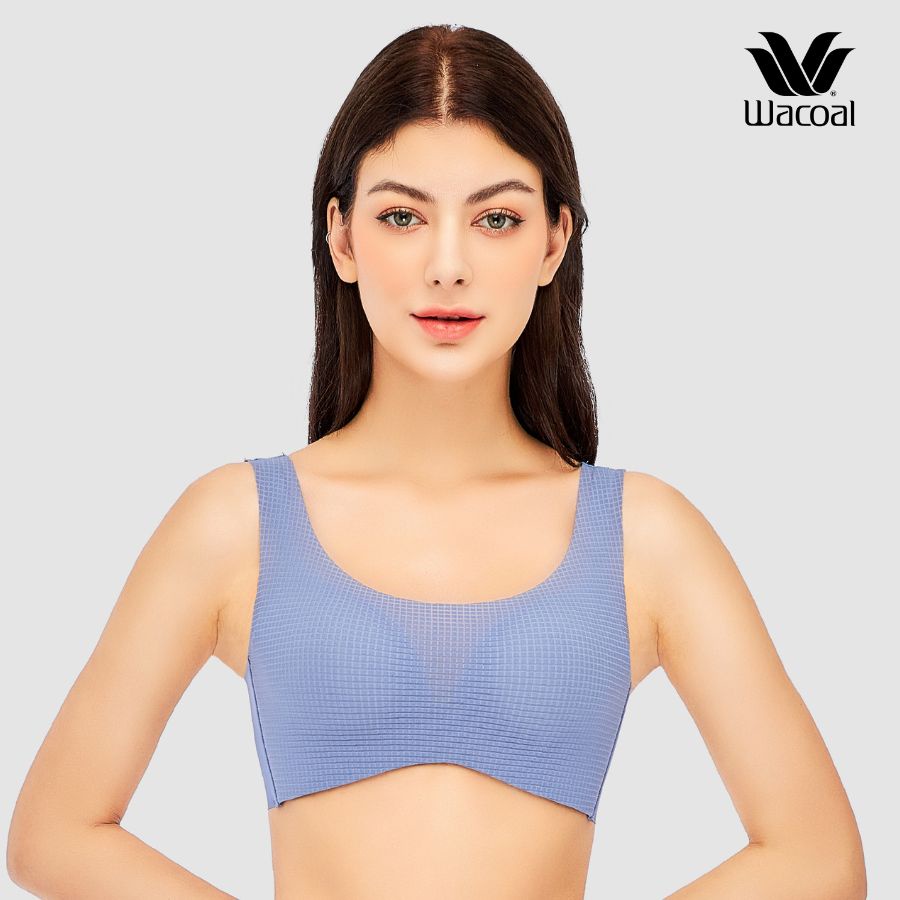 Áo lót Wacoal không gọng, nâng nhẹ, full cup, trơn, dây liền, mút dày ILB5835